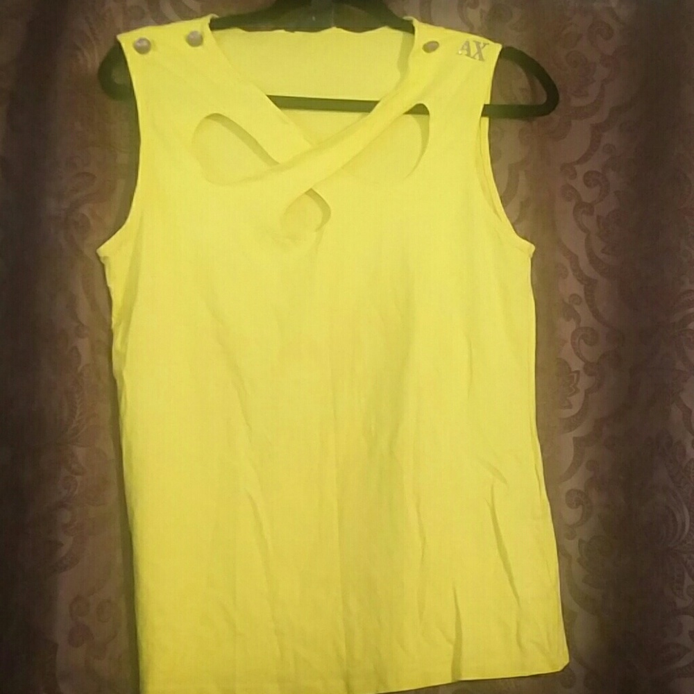 Armani Exchange- Yellow designer t-shirt